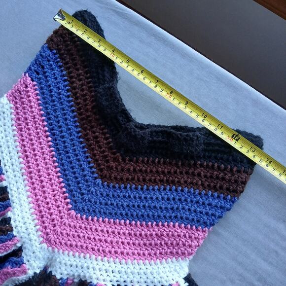 Transgender Pride Trumpet Crochet Skirt XS Sm M pink blue black white brown - Picture 4 of 5